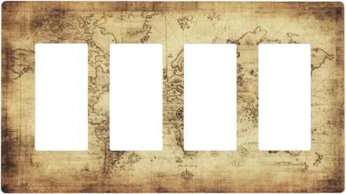Vista 118 de Cubierta de placa de pared IOFNG Bandera Americana de EE. UU. de otoño, hojas de caza, astas de ciervo, antílope, interruptor de luz de toma única