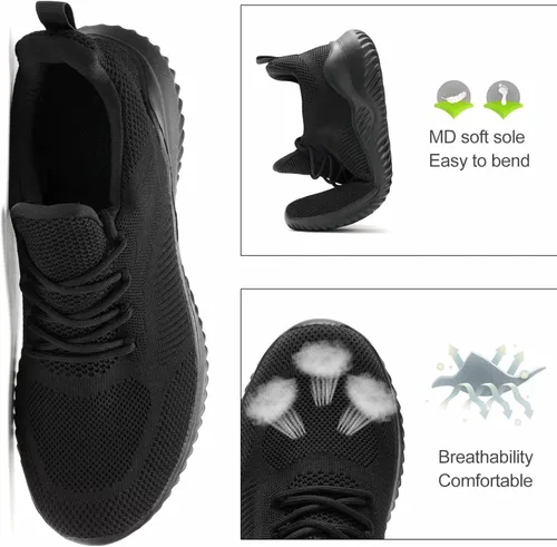 Vista 6 de Zapatillas de tenis para correr para hombre, suela suave de malla transpirable ligera