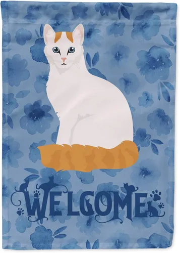 Vista 109 de Caroline's Treasures CK5005GF Bandera de bienvenida de gato abisinio para buzón, bandera decorativa para patio exterior, obras de arte de patio