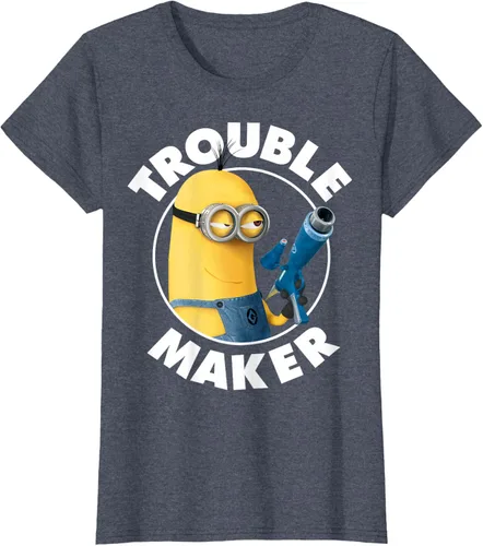 Vista 64 de Despicable Me Minions Kevin Fabricante de Problemas Gráfico Camiseta Negro