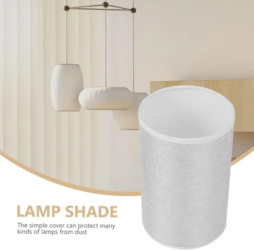 Vista 6 de Lurrose Lámpara de arpillera Pantalla Cilindro Lámpara Sombra Barril s Pequeño s Moderna Cubierta de Luz Accesorio de Moda