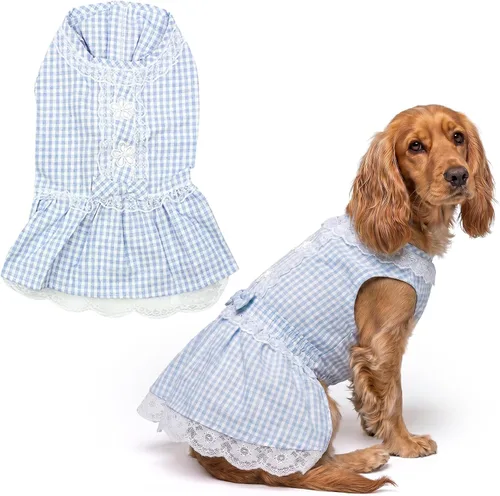 Vista 19 de Parisian Pet Chambray - Vestido para perro - Ligero sin mangas para perro, niña, talla XS Chambray en general