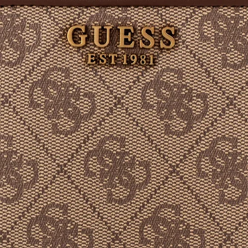 Vista 3 de GUESS Izzy Small Zip Around Wallet, Latte LogoBrown