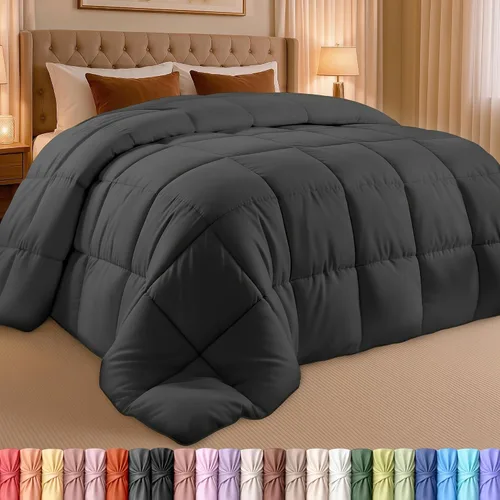 Vista 28 de Utopia Bedding - Juego de edredones de plumón con inserción de edredón acolchado con esquinas y pestañas, edredones alternativos cosidos en caja