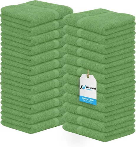 Vista 21 de Avalon Towels Wash Cloths for Showering 24 Pack Face Towels 100% Cotton Baby Pink Washcloths 12x12 Wash Rags, Facial Towel, Fingertip Towel,Bath Rags