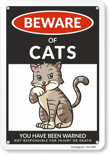 Vista 17 de SmartSign Funny Beware Of Bearded Dragons - Letrero de advertencia de 10 x 7 pulgadas, aluminio laminado sin óxido de 40 mil, letreros de metal