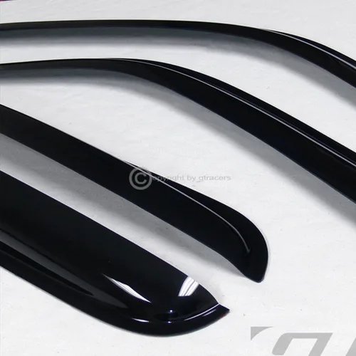 Vista 3 de Viseras de ventana de protección solar y lluvia de humo oscuro, 4 unidades, compatible con Chevy Silverado/GMC Sierra 1999-2006 Extended Cab y 2007