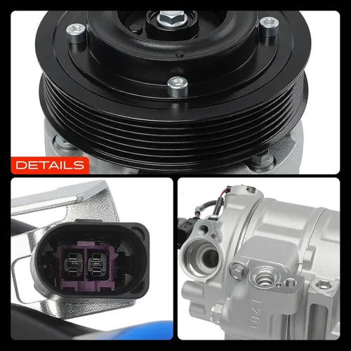 Vista 9 de A-Premium Compresor de aire acondicionado con embrague compatible con Seat Cordoba 2002-2006, Ibiza 2003-2009 y Volkswagen Fox 1987-1993, Golf