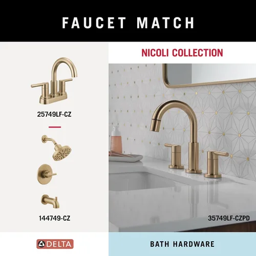 Vista 4 de Delta Soporte de papel higiénico giratorio Bronce champán Soporte de pared Accesorios de baño Nicoli