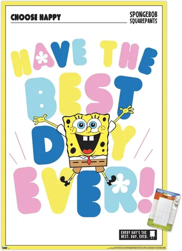 Vista 11 de Trends International Nickelodeon Bob Esponja - Póster de pared con texto en inglés «Choose Happy Wall», 22.4 pulgadas de largo x 14.7 pulgadas