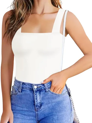 Vista 2 de MANGOPOP Overol sin mangas con cuello cuadrado para mujer