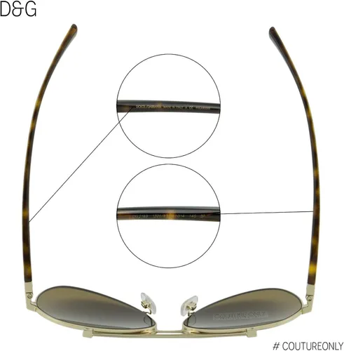 Vista 6 de Dolce&Gabbana DG2189 - Gafas de sol 132083-61 - Marco marrón matedorado pálido, polar DG2189-132083-61