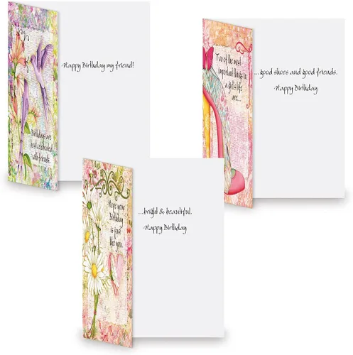 Vista 7 de Current Joy Hall Dream On Happy Birthday - Juego de 20 tarjetas con sobres blancos, 10 diseños, surtido grande de 5 x 7 pulgadas Joy Hall Dream