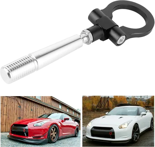 Vista 4 de Gancho de remolque, gancho de remolque para JDM con tornillo para pista de carreras, anillo de remolque para GTR R35 370Z 2009 en adelante para Juke
