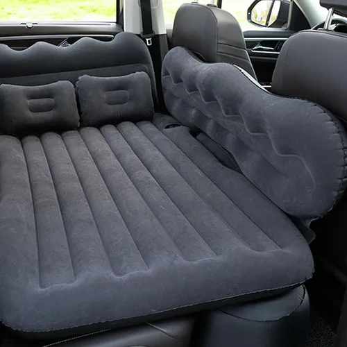 Vista 4 de Cama inflable para coche con inflado rápido para SUV, camping, resistente al agua, 50.4 in, cama de aire ergonómica para coche