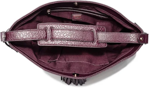 Vista 3 de GUESS Molly borla grande Hobo bolsa de viaje para mujer, Dark Plum, L