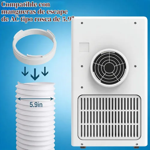 Vista 6 de Acoplador de manguera de escape del aire acondicionado, conector de tubo de Conector-Redondo