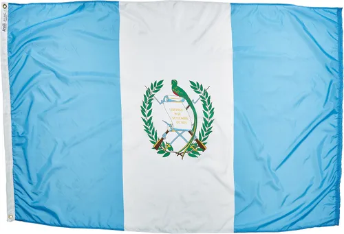 Vista 5 de Annin Flagmakers Bandera de Guatemala fabricada en Estados Unidos según las especificaciones oficiales de diseño de las Naciones Unidas, 2 x 3 pies