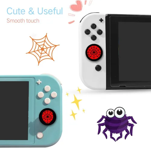 Vista 31 de PERFECTSIGHT Juego de 4 fundas para palanca de mando para Switch Lite/OLED, para Nintendo Switch, para Switch Lite/OLED, cubierta de botón analógica