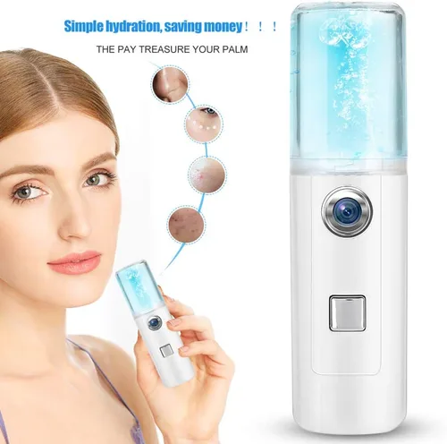Vista 8 de Rociador facial, rociador cosmético, rociador USB, rociador frío, 0.7 fl oz para pulverizador de niebla de piel, pulverizador facial de agua