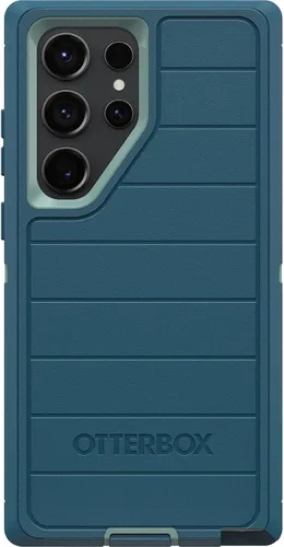 Vista 2 de OtterBox Funda para Galaxy S23 Ultra (solamente) - Serie Defender - Maniobra (azul), resistente y duradera, con protección de puerto, incluye