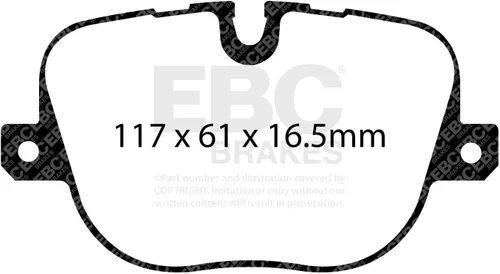Vista 2 de EBC Brakes DP62068 Serie 6000 Greenstuff Pastilla de freno para camiones y SUV