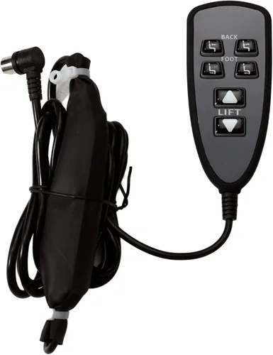 Vista 2 de Power Reclinable Raffel Systems Modelo HC R2B 04 Reemplazo 6 Botones 5 Pin Control Remoto Mano para Silla Elevadora