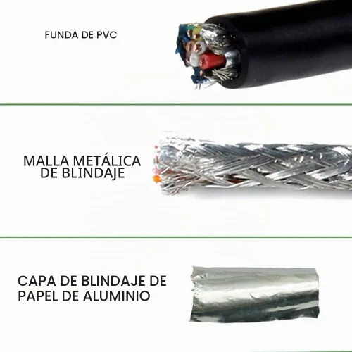 Vista 5 de Cable de extensión serial de 9 pines RS232 hembra DB9 de 5 pies