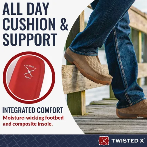Vista 4 de Twisted X Botines Chukka Driving Moc para hombre
