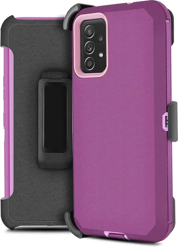Vista 7 de Compatible con Samsung Galaxy A32 (SM-A326) 5G, a prueba de golpes, protección de cuerpo completo, con protector de pantalla integrado, clip Negro