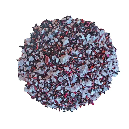 Vista 2 de Wild Hibiscus Flakes de sal piramidal de flores, 3.5 onzas