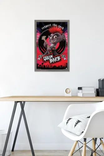 Vista 6 de Trends International DreamWorks Trolls 2 - Póster de pared de púas, 14.725 x 22.375 pulgadas, versión enmarcada de madera de granero