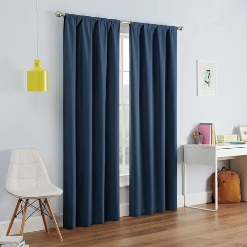 Vista 16 de ECLIPSE Kendall - Cortina térmica opaca moderna con bolsillo para cortinero, para dormitorio o sala de estar (1 panel), 42 x 54 pulgadas, alcachofa