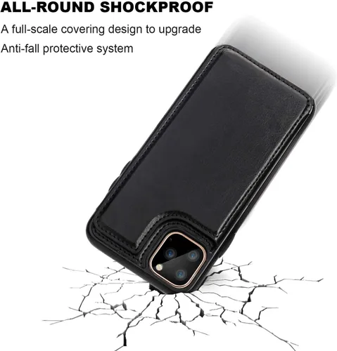 Vista 6 de ONETOP Funda tipo cartera para iPhone 11 Pro Max con tarjetero de crédito