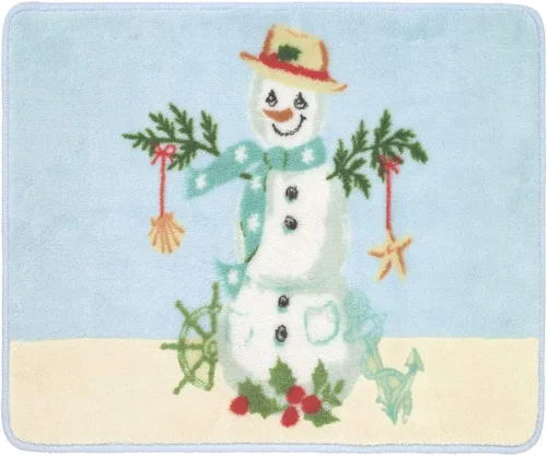 Vista 7 de Avanti Linens - Cortina para ducha, tela resistente, decoraciones de Navidad (Colección Coastal Snowman)