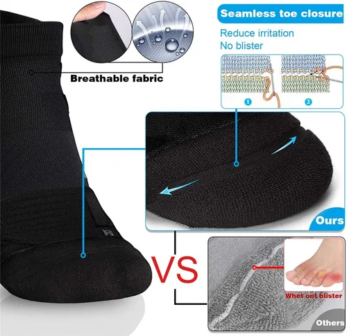 Vista 2 de Calcetines Coolmax deportivos antiampollas que absorben las ampollas sin costuras antiolor