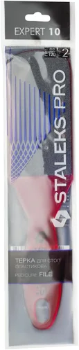 Vista 2 de STALEKS PRO Expert 10 Tipo 2 - Lima de pie de plástico (grano 80/120), herramienta ergonómica de pedicura de doble cara para callos y piel