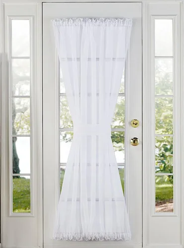 Vista 40 de Stylemaster Elegance Cenefa recta de gasa transparente, 60 x 14 pulgadas, color dorado