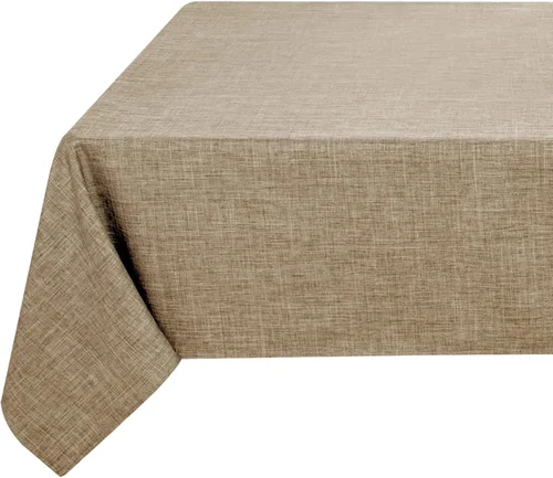 Vista 8 de Fitable - Mantel cuadrado de lino sintético resistente a las arrugas, tela neutral, para mesa de interior o exterior, para cocina o comedor