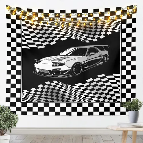 Vista 20 de Manfei Tapiz de pared de aviones para niños, diseño de bandera estadounidense, decoración de habitación de niños, niñas y adultos, decoración