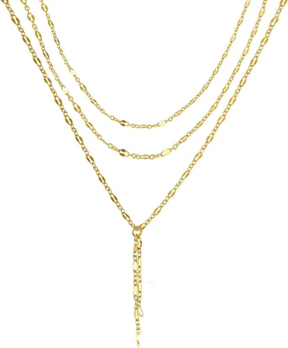 Vista 8 de Tewiky - Collar de Cadena de Oro para Mujer, Chapado en Oro de 14 Quilates, Collar de Cuentas Finas con Forma de Ola, Collar Delicado de Oro Capa