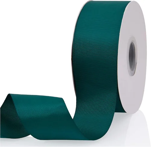 Vista 110 de Cinta de grogrén de doble cara de color liso azul bebé de 1-1/2 pulgadas x 50 yardas para envolver regalos, bodas, fiestas, manualidades, lazos
