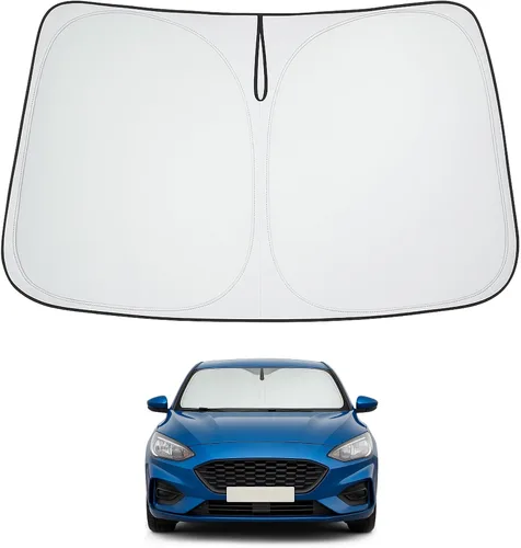 Vista 95 de Proadsy Parasol para parabrisas Rivian R1S 2022-2025 2026 de 4 capas plegable, protector de parasol frontal que bloquea los rayos UV, mantiene