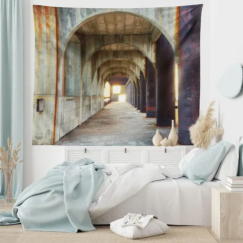 Vista 208 de Ambesonne Tapiz de arte afro, hombre negro fuerte con una corona de trazos impresión de pintura moderna, decoración de tela para colgar en la pared