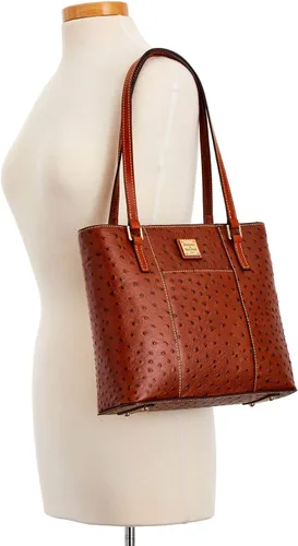 Vista 5 de Dooney & Bourke Ostrich - Bolsa Lexington pequeña, Coñac