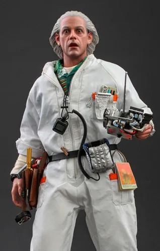 Vista 2 de Hot Toys Doc Brown - Deluxe Regreso al futuro