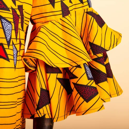 Vista 5 de Abrigo de mujer africana Ankara Print Long Jacket Tops Wax Dashiki Ropa