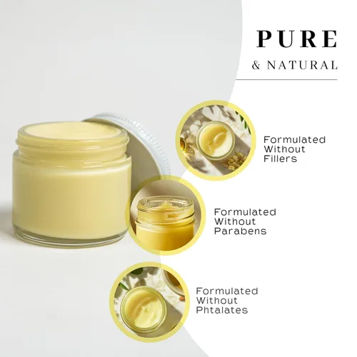 Vista 4 de Bálsamo de sebo de res y miel de Vanman - Hidratante facial de sebo con sebo de res alimentado con pasto para la piel y aceites esenciales, miel