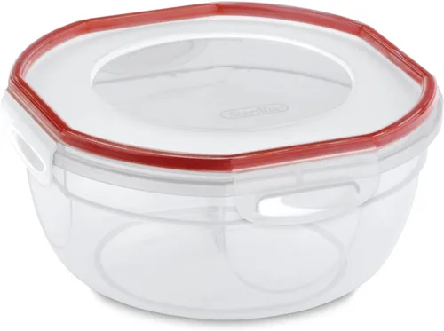Vista 2 de Sterilite Recipiente con sello ultrasellado de 2.5 cuartos de galón, recipiente hermético para almacenamiento de alimentos, plástico, tapa