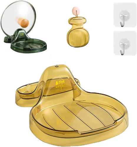 Vista 2 de Espátula de cocina multifunción, soporte multifunción para espátulas de cocina con soporte para tapa, soporte de cuchara de plástico de grado Negro
